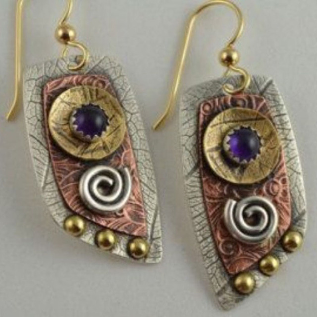 Pendientes Vintage del Desierto en Oro