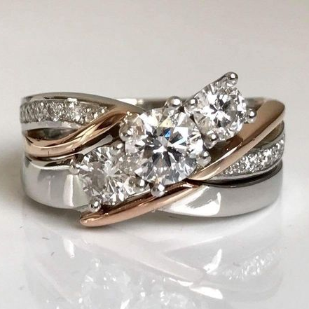 Anilol con Circonitas en Oro y Plata Vintage